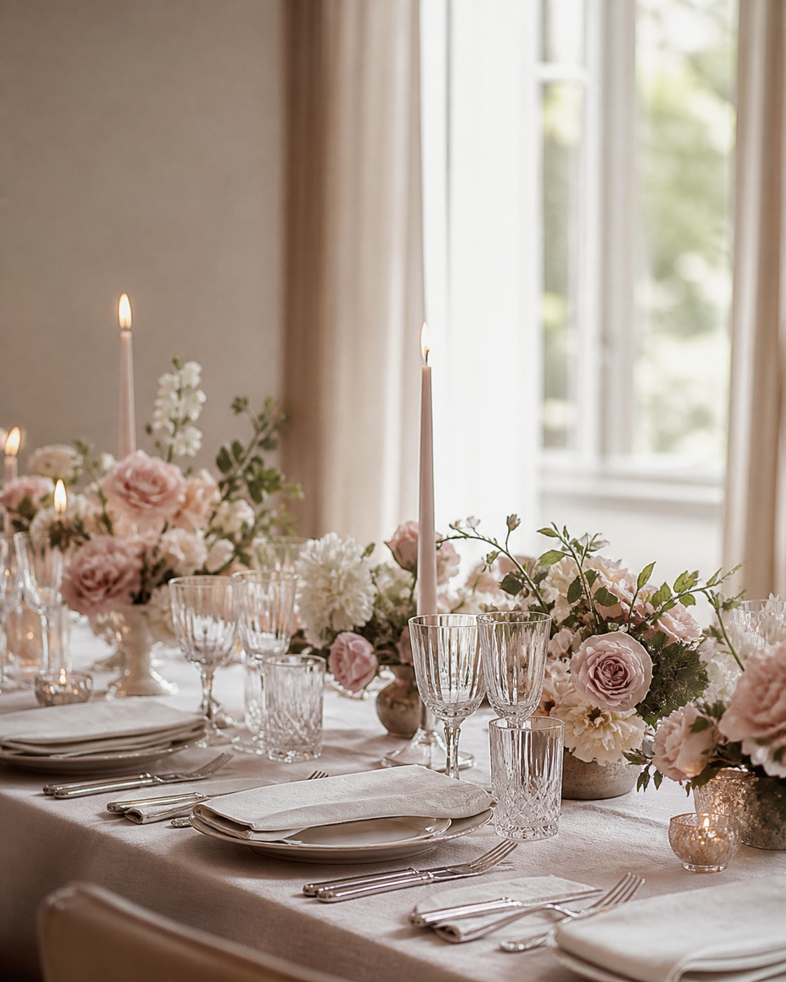 A styled supper table